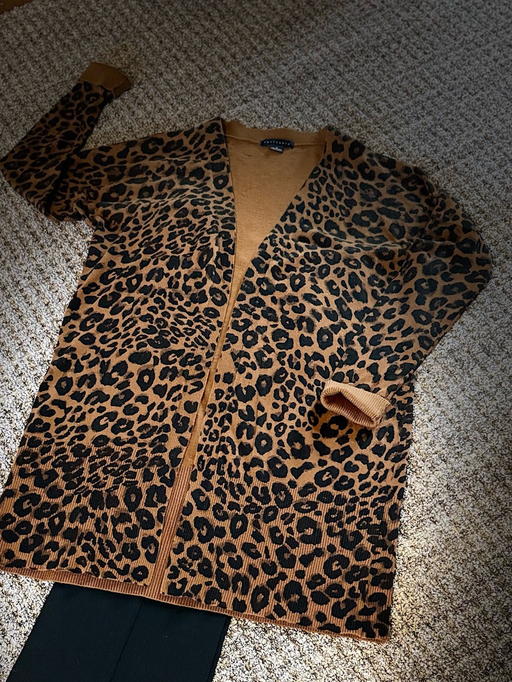 Sanctuary Leopard Print Open Cardigan in Brown and Black